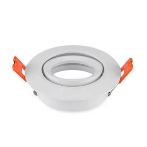 lot 8162 image: 3 Inch Round Led Recessed Lighting Trims,Dimmable Spotlight Downlight Holder, for GU5.3MR16GU10 bulbs , Retrofit Eyeball Light Fixture Frame with MR16 sockets, 70mm Cutout, Pack of 1 (White)