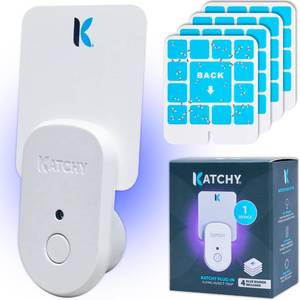 lot 8167 image: Katchy Plug-in Bug Trap Indoor �� Fly Catcher for Mosquito, Gnat, Fruit Fly & Small Moth �� Blue Light, Chemical-Free & Eco-Friendly �� All Indoor Areas Kitchen, Living Room & Plants (1 Pack)