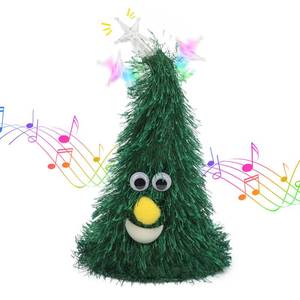 lot 8178 image: Hopearl Singing Dancing Christmas Tree Twinkling Star Rockin Electric Interactive Animated Toy Plush Buddy Gift for Toddlers, 7