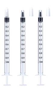 lot 8179 image: 1ml Syringe for Liquid, Oral, Scientific Labs, Measurement, Dispensing, with Cap- 3 Pack 1ml Syringes