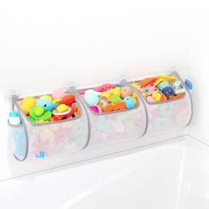 lot 8190 image: Ligereza Bathtub Toy Holder��Prevent Spots��Bath Toy Storage Bath Toys for Kids Ages 4-8 30��x8.7��Mesh Bath Toy Holder��let Baby Bath Toys Quick Drying