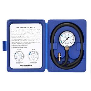 lot 8192 image: MEASUREMAN Natural Gas or LP Gas Manifold Pressure Test Kit, 0-35 W.C., 14 NPT, 40 Length Hose