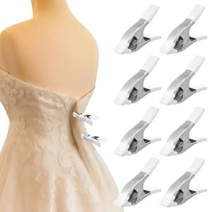lot 8205 image: LemonRoad 8 Pack 1.97 Inch Dress Clips Clothing Clamps for Fitting Bridal Seamstress Mannequin Heavy Duty Fixed Clamp Wedding Photographer Fashion Designers Dress Makers Salespeople