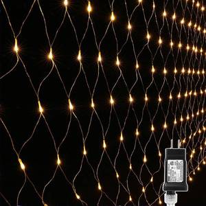 lot 8208 image: LYHOPE 12ft x 5ft 360 LED Christmas Net Lights, 8 Modes Low Voltage Mesh Christmas Decorative Lights for Xmas Trees, Bushes, Wedding, Garden, Outdoor, Indoor Decor (Warm White)