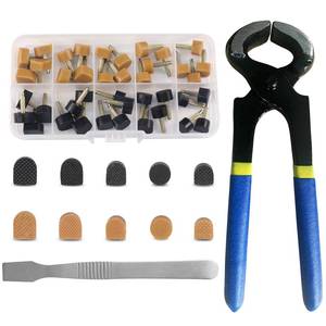 lot 8212 image: MHBH High Heel Replacement Tips, Shoe Heel Repair - 20 Pairs of Heel Caps in 2 Colors with Removal Pliers, Round and U Shape Shoe Heel Repair Kit for Womens Shoes, 5 sizes (8-12.5mm)
