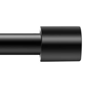 lot 9810 image: Curtain Rods for Windows 72 to 144 Inches, Adjustable Black Curtain Rod for Outdoor 1 Inch Heavy Duty Modern Window Rods with Aluminum End Caps for Farmhouse Kitchen Bedroom Living Room