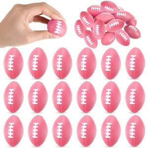 lot 10273 image: Foilswirl 16 Pcs Mini Foam Footballs Stress Ball 2.17 Inch Small Sport Toy Ball Bulk for Kid Adult Game Day Gift Christmas Goodie Bag Stuffers School Carnival Reward Football Party Favor(Pink)
