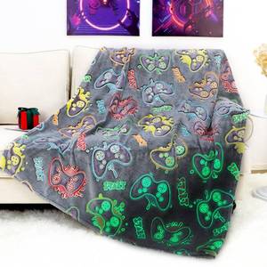 lot 10276 image: OHOIT Gamer Gifts for Teen Boys Kids Gaming Controller Toys - Glow in The Dark Blanket Gamepad Gifts for 2 4 6 8 10 11 Year Old Boys - Game Room Decor for Men Son Boyfriend Birthday Christmas 50x60