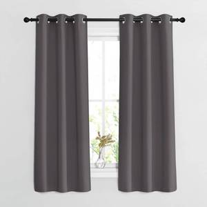 lot 10280 image: NICETOWN Blackout Window Curtains 63 inch Length 2 Panels - Grommet Top Room Darkening Thermal Insulated Solid Vertical Drapes for BedroomKid Room (37 x 63 Inch, Grey)