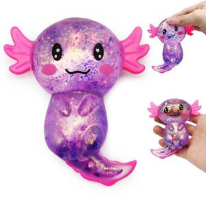 lot 10281 image: ZTATU Axolotl Stress Balls for Adults & Kids (1PCS) Cartoon Squishy Fidget Toys Sugar Squishy Balls for Kids Stress Relief Animals Toys Party Favors Easter Basket Stuffers (Purple)
