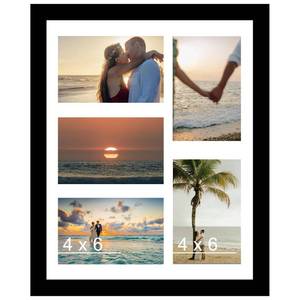lot 10283 image: QOTIB 11x14 Collage Picture Frame Black, Display 5 Pcs 4x6 Picture or 11x14 Photo, Five 4x6 Picture Frame Collage for Wall Hanging, 4 by 6 Multi Gallery Wall Frame, Black