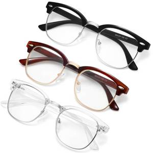 lot 10285 image: racico Blue Light Glasses for Men & Women - Mixed Material  Metal Frames with UV Protection Coating