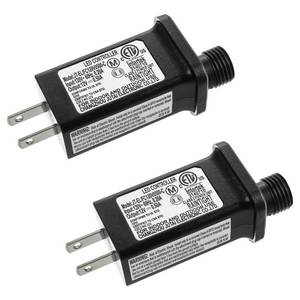 lot 10322 image: SIGANDG 12V 6W LED Transformer Replacement Class 2 Power LED Controller with 8 Modes Supply for Christmas String Light Inflatable Decorations IP44 Waterproof Low Voltage Transformer(2 Pcs)