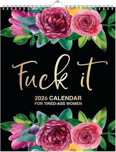 lot 10329 image: Gzfwthl 2026 F-ck It Wall Calendar for Tired-Ass Women, 2026 F-ck It Planner Wall Calendar Sarcastic Funny Monthly Calendar Gag Presentfor Women