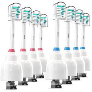 lot 10331 image: Bullnas Replacement Brush Heads Compatible with Philips Sonicare, Compatible with Sonicare E Series Essence Xtreme Elite Advance and CleanCare Screw-on Electric Toothbrush, BN728, 8 Pack