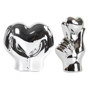 lot 11488 image: zaoalife 2Pcs Silver Heart Hands Statue,Love Gesture Statue,Heart Hand Sculpture Home Decor Aesthetics for Living Room, Bedroom Office Display,Shelves on Coffee Table Dining Table Centerpiece