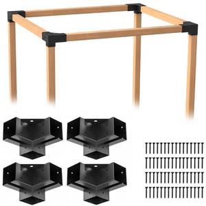 lot 11493 image: ORIGLE Pergola Brackets - Heavy Duty Pergola Kit(Q235 Steel Anti-Corrosion, 3.6x3.6 Fit) - 4x4 Brackets kit for DIY Garden, Patio, Gazebo - Weatherproof for 4x4 Wood Beams (4-Pack)