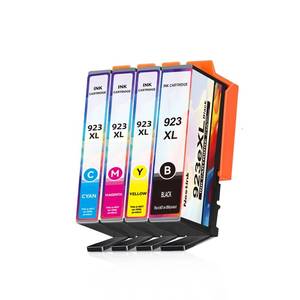 lot 12269 image: 923 XL High Yield Ink Cartridges Combo Pack Replacement for HP 923  923e XL Ink Cartridges Work with for HP OfficeJet Pro 8120812381308133 Printer (4 Pack BKCYM)