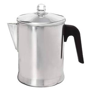 lot 12270 image: Primula Today Aluminum Stove Top Percolator Maker Durable, Brew Coffee On Stovetop, 9 Cup, Silver