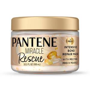 lot 12291 image: Pantene Miracle Rescue Hair Mask, Intensive Bond Repair with Melting Pro-V Pearls, Melts Away Damage, Builds Bonds, Strengthens Against Damage, Deep Conditioning for Dry Damaged Hair, 10.1 fl oz