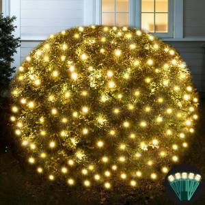 lot 13366 image: Led Net Lights Christmas Lights Outdoor 200Led 9 ftx 6ft Upgraded WarmWhite Christmas Net Lighting, Waterproof 5mm LED Wide Angle Outdoor Indoor Mesh Net Light for Trees, Bushes, Shrubs Decorations