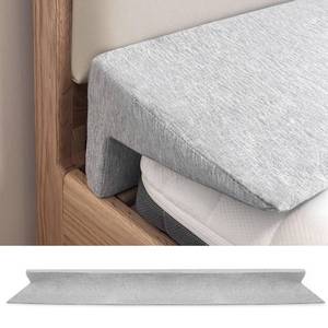 lot 13379 image: 76x8x5 Bed Wedge Pillow for Headboard Bed Gap Filler Cover 1.5-inch Gaps Mattress Wedge Gap Filler to Stop Items Falling Down(Grey)