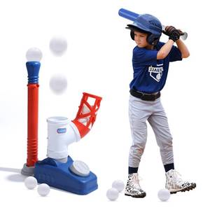 lot 13394 image: EagleStone Baseball Tee��T-Ball Set for Kids Ages 3-5, Toddler Baseball Set with Step-On Pitching Machine, Adjustable Batting Tee, Bat and 6 Balls - Perfect Outdoor Christmas Toys Gift for Boys