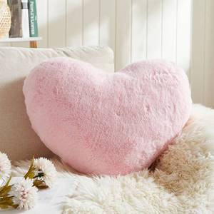lot 13397 image: EastTree Heart Pillows, Light Pink Heart Shaped Pillows, Ultra Soft Extra-Large Fluffy Pillows, Love Throw Pillows Gifts, Women Girls Living Room Decor 15x18 Inch