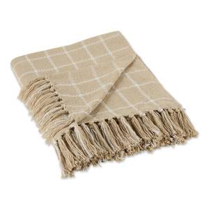 lot 13398 image: DII Transitional Checked Plaid Woven Throw, 50x60, Vintage Linen