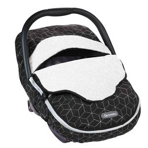 lot 13405 image: Yoofoss Baby Car Seat Cover Winter Carseat Canopies Cover to Protect Baby from Cold Wind, Super Warm Plush Fleece Baby Carrier Cover for Infant Boys Girls (Black)