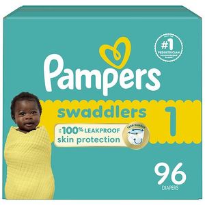 lot 13417 image: Pampers Swaddlers Sensitive Disposable Diapers - Size 1 - 96ct
