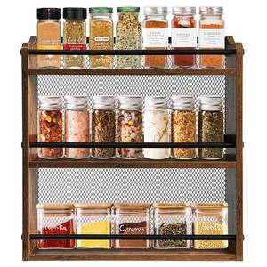 lot 13435 image: Klxuyuo Spice Rack Wall Mount for Spice Jars & Seasonings, 3 Tier Large Wall Hanging Spice Rack Organizer for Kitchen Cabinet, Pantry Door