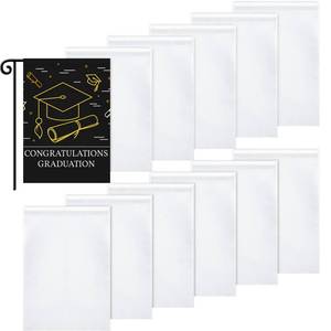 lot 14240 image: Sublimation Garden Flag Blank Bulk 12x18inch Sublimation Banner Blank Polyester Flags DIY Canvas Sign for Garden Lawn and Yard Courtyard Outside Decoration(20 Pieces)