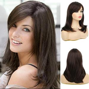 lot 14254 image: Baruisi Long Layered Brown Wigs for Women Natural Wavy Side Part Synthetic Heat Resistant Hair Wig for Costume and Daily Use 20