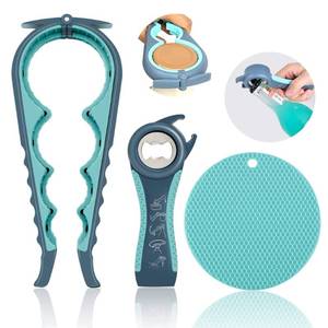 lot 14256 image: Jar Opener for Weak Hands, Seniors with Arthritis, 5 in 1 Multi Function Bottle Opener Lid Opener For Arthritic Hands with Non Slip Rubber Jar opener Gripper Pad