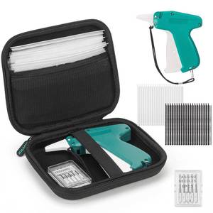 lot 14269 image: Mini Stitch Gun for Clothes, Mini Clothing Stitch Gun Speedy Cloth Fixer, Quick Cloth Sewing Stitch Gun, NIFUYOP Tagging Gun Kit with 2500 Black & 2500 White Fasteners, 6 Needles and Hard Case