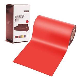 lot 14278 image: Leather Repair Patch Tape Red 3 x 60 inch Self Adhesive Leather Repair Tape for Furniture, Car Seats, Couch, Sofa, Office Chair, Vinyl Repair Kit