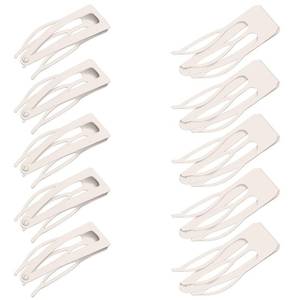 lot 14298 image: Chinco 24 Pcs Double Grip Hair Clips Metal Snap Clips Women Barrettes for Hair Making, Salon Supplies(Beige,2 Inch)