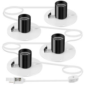 lot 14338 image: Meonum 4 IN 1 Blow Mold Light Kit Replacement for MB48, E26 E27 Medium Base Single Light Cord Kit wSwitch, for Blow Mold Plastics Indoor Outdoor Halloween Christmas Village House Decor (White)