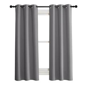 lot 16087 image: NICETOWN Blackout Curtain Blind for Bedroom, Single Panel, W34 x L72 inches, GreyGray, Thermal Insulated Grommet Blackout Room Darkening DrapeDrapery