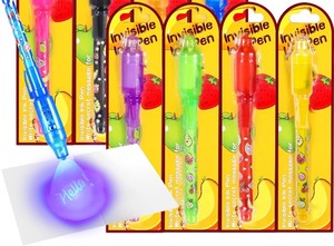 lot 2183 image: Four pack of fun kids pins invisible ink pen