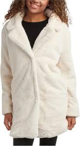 lot 10339 image: Size L Faux Fur Coat, Off-white