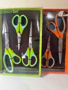 lot 116 image: Scissor Sets, Orange One is Missing a Piece