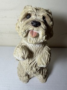lot 123 image: Concrete () White Terrier Dog Statue
