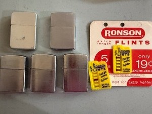 lot 129 image: Vintage Lighters and Some Flints