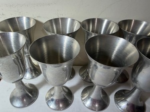 lot 139 image: Vintage Revere Pewter Water Goblets