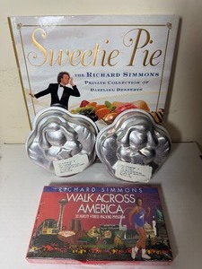 lot 149 image: Richard Simmons Sweetie Pie Book w Tins and Walk Across America Program, Both New