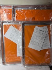 lot 157 image: Technique Cookie Sheets w Liners (4), 2 Sizes, All New