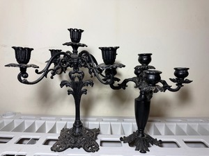 lot 177 image: Candelabras (one needs to be fixed)