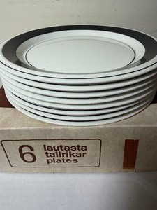 lot 183 image: Dessert Plates, Arabia Finland, Faenza Dinnerware
